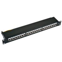 VALUE Cat.6a 19" Patch Panel, 24 Ports, STP black