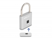 Navilock Padlock with fingerprint 75 x 45 x 13 mm silver