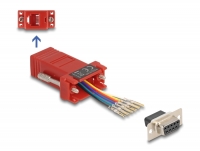 Delock D-Sub 9 pin female to RJ12 female Assembly Kit red
