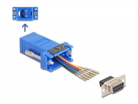 Delock D-Sub 9 pin female to RJ12 female Assembly Kit blue