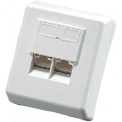 VALUE Cat.6 Surface Mount Wall Jack, shielded white