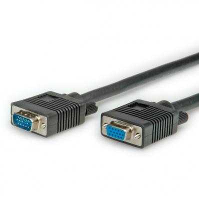 ROLINE HQ VGA Cable, HD15, M/F 2 m