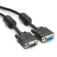 ROLINE High Quality VGA Cable + Ferrite + DDC, HD15, M/F 3 m