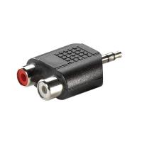 VALUE 3.5mm Adapter, 1x 3.5mm M to 2x RCA F