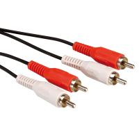 ROLINE Cinch Extension Cable, 2x RCA M-M 2.5 m