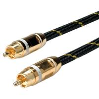 ROLINE GOLD Cinch Cable, simplex M - M, white 2.5 m
