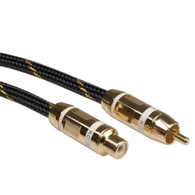 ROLINE GOLD Cinch Cable, simplex M - F, white 10.0m