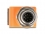Delock M12 Adapter A-coded 8 pin male to RJ45 jack Cat.5e with mounting hole 90° angled orange