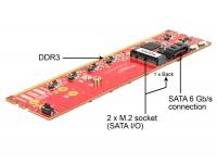 Delock Adapter DDR3 Dual SATA 6Gbs RAID Module - 2 x M.2 NGFF