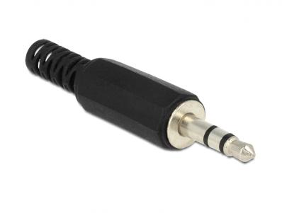 Delock Stereo plug 3.5 mm stereo with bend protection