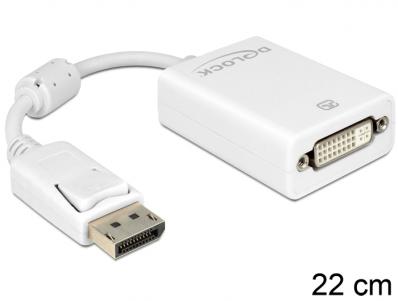 Delock Adapter Displayport 1.1 male DVI female Passive white