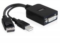 Delock Adapter Displayport 1.1 male DVI-I 24+5 female active