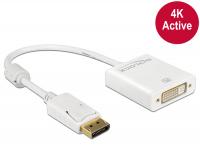 Delock Adapter Displayport 1.2 male DVI female 4K Active white