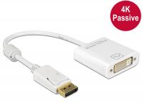 Delock Adapter Displayport 1.2 male DVI female 4K Passive white