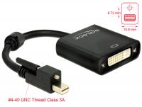 Delock Adapter mini Displayport 1.2 male with screw DVI female 4K Active black