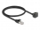Delock Network Extension Cable RJ45 plug to RJ45 jack 90° angled Cat.6 F/UTP 0.5 m black