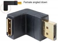 Delock Adapter Displayport 1.1 male Displayport female angled down