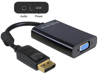 Delock Adapter Displayport 1.1 male VGA female + Audio + Power