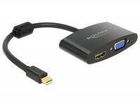 Delock Adapter mini Displayport 1.1 male HDMI VGA female black