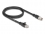 Delock M12 Cable X-coded 8 pin male to RJ45 plug Cat.5e S/FTP flexible 1 m black