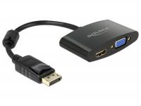 Delock Adapter Displayport 1.1 male HDMI VGA female black