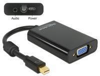 Delock Adapter mini Displayport 1.1 male VGA female + Audio + Power black