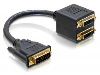 Delock Adapter DVI-I (Dual Link) male to 2 x DVI-I (Dual Link) female
