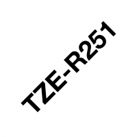 Textilband Brother 24mm weiß/schwarz TZER251