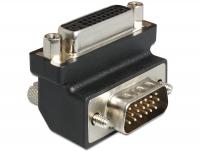 Delock Adapter DVI 24+5 pin female VGA 15 pin male 90 angled