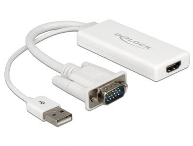 Delock VGA to HDMI Adapter with Audio white