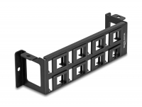 Delock Keystone Mounting Panel 8 Port surface mount vertical