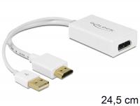 Delock Adapter HDMI-A male Displayport 1.2 female white