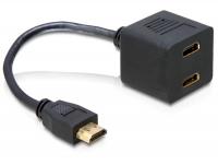 Delock Adapter HDMI male to 2x HDMI female