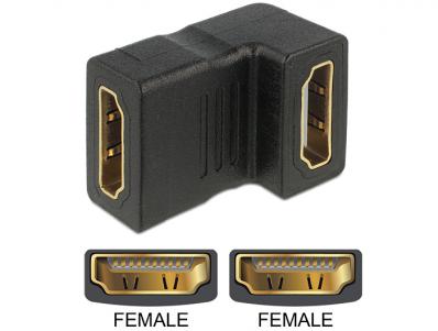 Delock Adapter HDMI female HDMI female 90 down