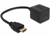 Delock Adapter HDMI High Speed with Ethernet 1x male 2x female