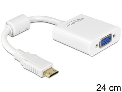 Delock Adapter HDMI-mini C male VGA female white