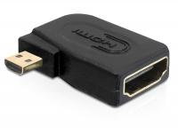 Delock Adapter High Speed HDMI with Ethernet - micro D male A female angled sideways