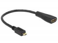 Delock Cable High Speed HDMI with Ethernet - micro D male A female