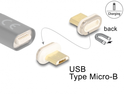 Delock Magnetic Adapter USB Type Micro-B male