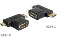 Delock Adapter HDMI-A female HDMI-C + HDMI-D male