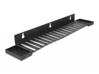 Delock Cable Holder 401 x 71 mm for wall mounting with two storage compartments black