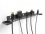Delock Cable Holder 401 x 71 mm for wall mounting with two storage compartments black