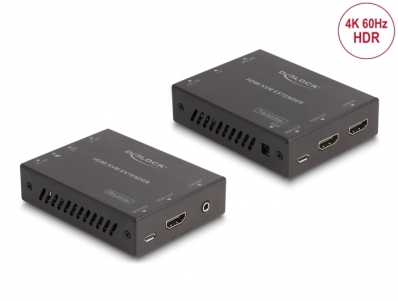 Delock HDMI KVM Extender Set over Cat.6 Cable 4K 60 Hz 70 m