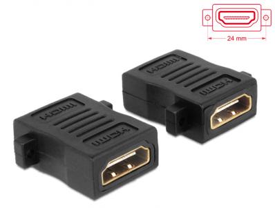 Delock Adapter HDMI A female female with screw hole