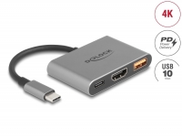 Delock USB Type-C™ Adapter to HDMI 4K 30 Hz with USB Type-A and USB Type-C™ PD 2.0 90 W