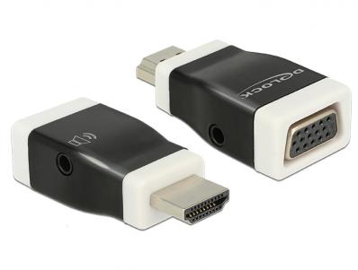 Delock Adapter HDMI-A male VGA female with Audio