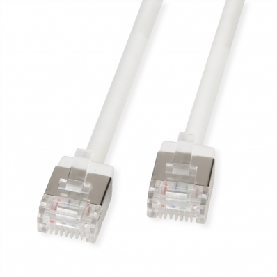 ROLINE U/FTP Data Center Patch Cord Cat.6A (Class EA), LSOH, Slim, Ultra Short Connector, white, 2 m
