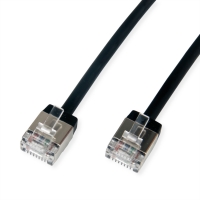 ROLINE U/FTP Data Center Patch Cord Cat.6A (Class EA), LSOH, Slim, Ultra Short Connector, black, 3 m