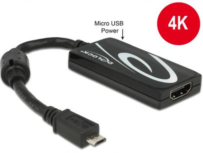 Delock MHL 3.0 Adapter High Speed HDMI with 4K Ultra-HD Resolution and RCP Premium