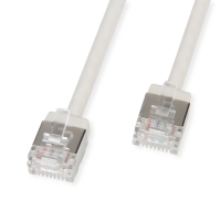 ROLINE U/FTP Data Center Patch Cord Cat.6A (Class EA), LSOH, Slim, Ultra Short Connector, grey, 1 m